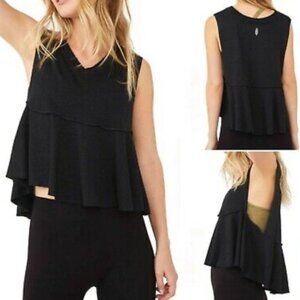Free people movement tank top black women's XS Free People